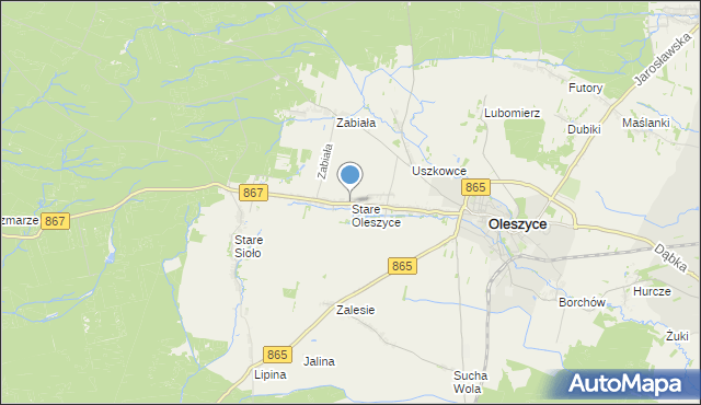 mapa Stare Oleszyce, Stare Oleszyce na mapie Targeo